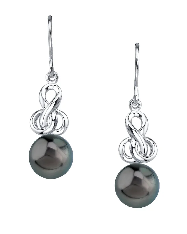 Black Tahitian Pearl Arrakis Dangle Earrings