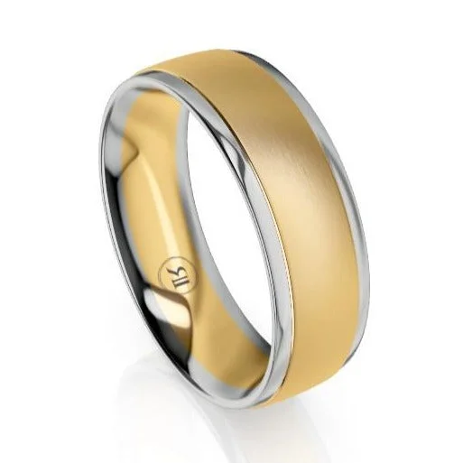 The Carlisle Yellow & White Gold Wedding Ring