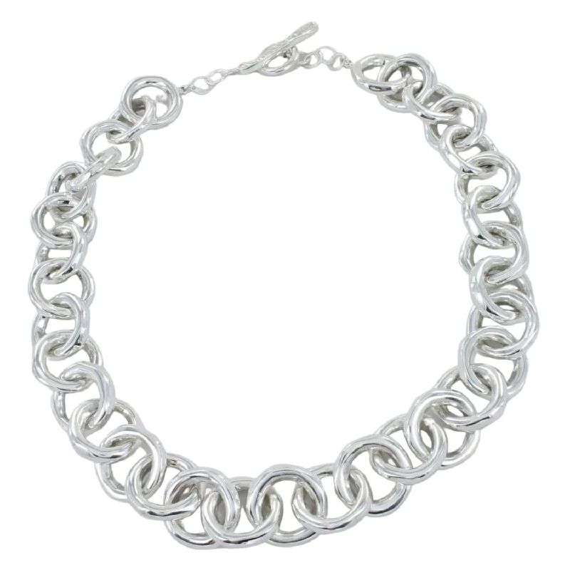 Sterling Silver Statement Orbit Necklace