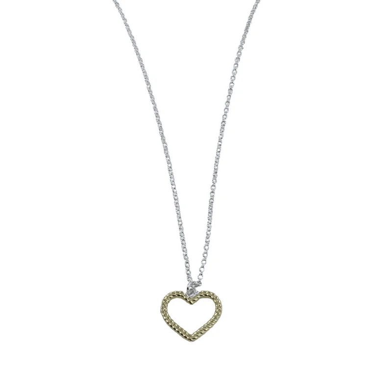 Twisted Heart Necklace Gold