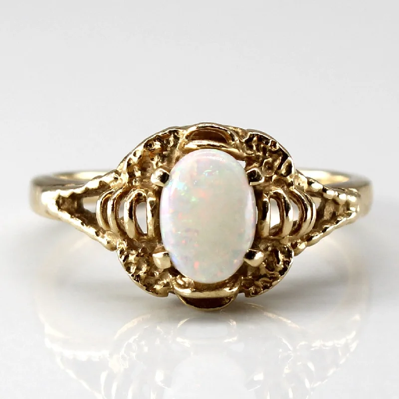 Solitaire Opal Ring | 0.40ct | SZ 6 |