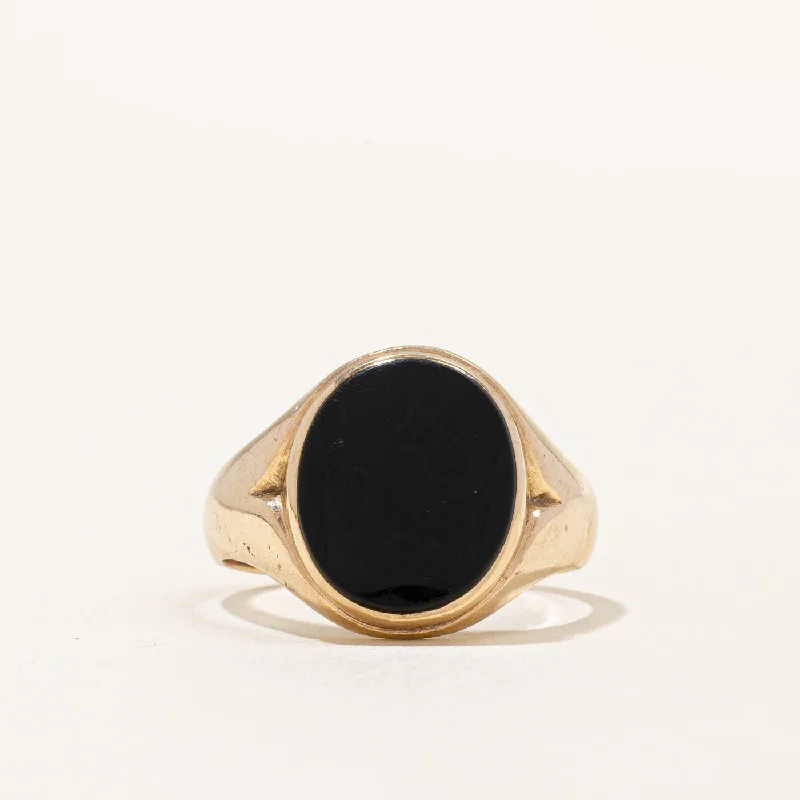 Black Onyx Cocktail Ring | 4.50ct | SZ 9 |