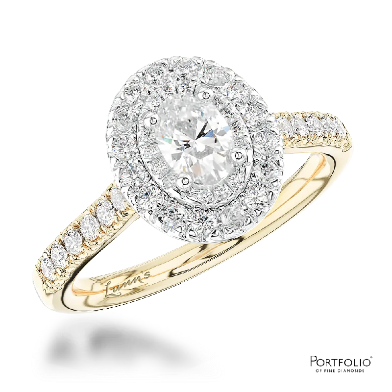 Cluster 0.30ct G VS1 Diamond Yellow Gold/Platinum Ring