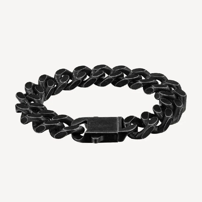 The Darth Vader II® - 14mm Black Cuban Link Bracelet in Black Gold