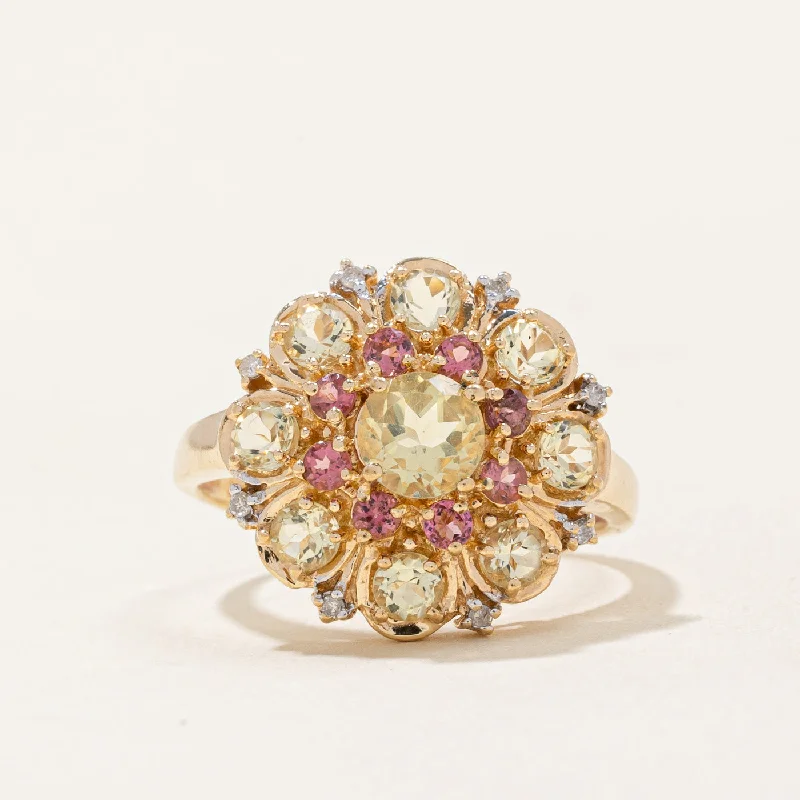 Multi Gem Cocktail Ring | 1.58ctw | SZ 7.75 |