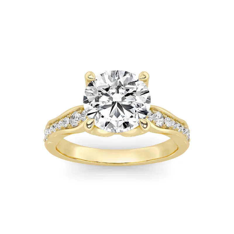 Above Love Star Lab Grown Diamond Engagement Ring in Yellow Gold (2 1/3 Ctw)