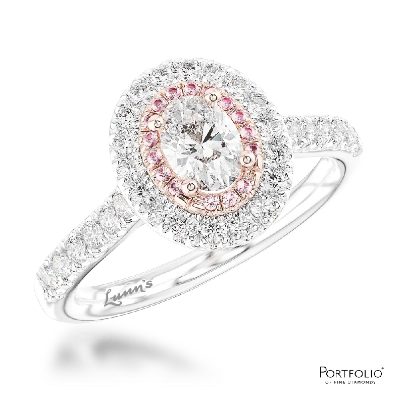 Cluster 0.30ct F SI1 Diamond Platinum/Rose Gold Ring