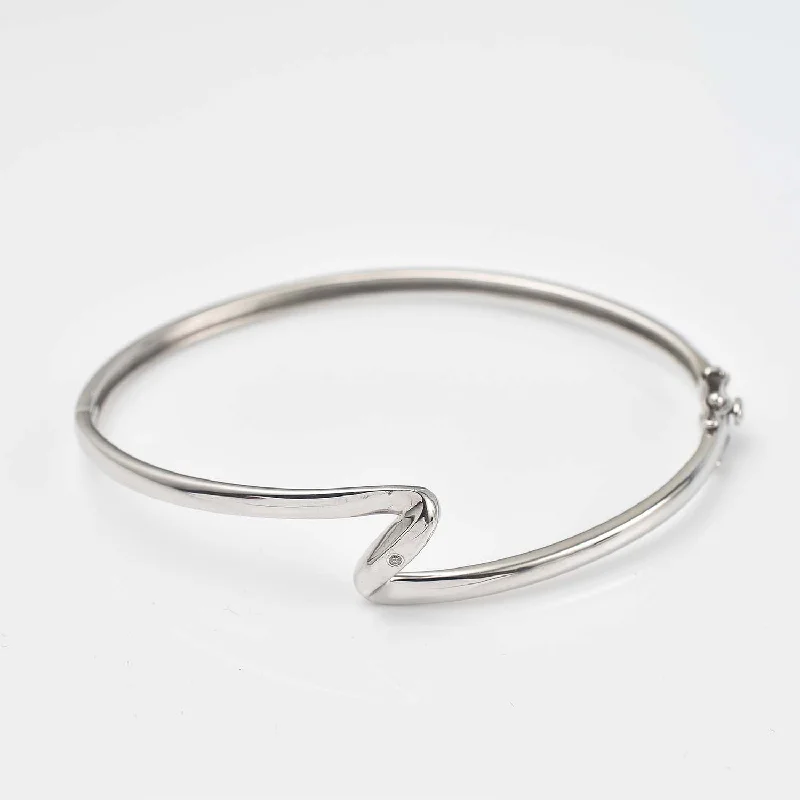 Oceanic Wave Diamond Bangle