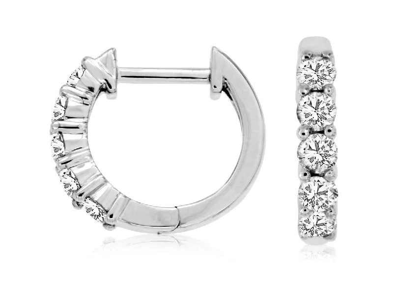 12mm Diamond Hoop Earrings