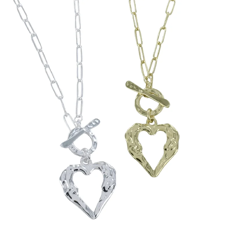 Sterling Silver J'adore Heart Necklace