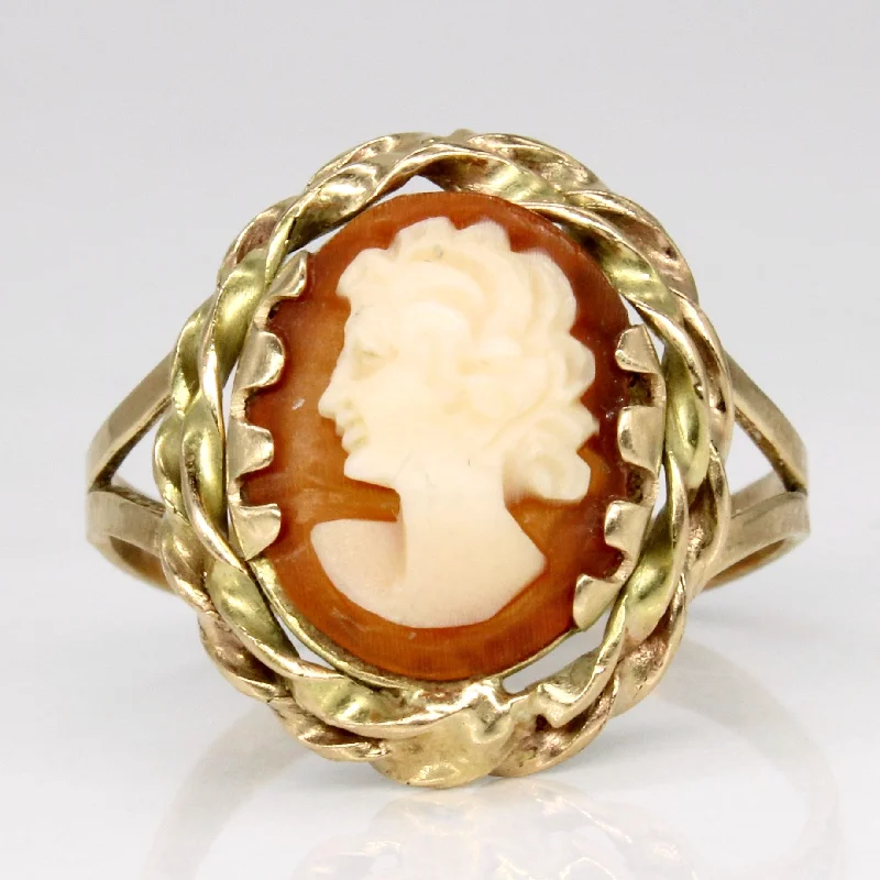 Vintage Sea Shell Cameo Ring | 1.80ct | SZ 7 |