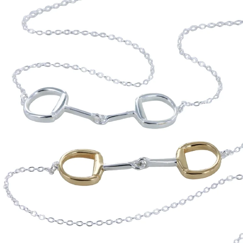 Sterling Silver Solo Snaffle Necklace