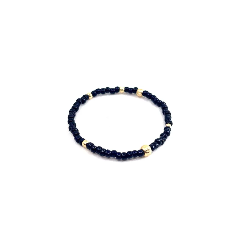 Ona Black 14K Goldfilled Bracelet w. Gemstones