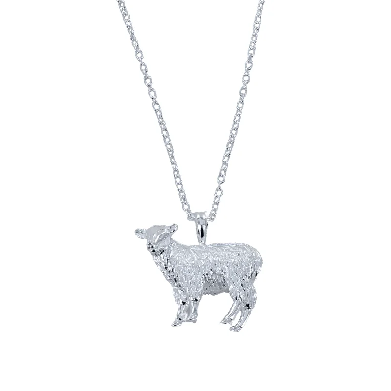 Sterling Silver 3D Sheep Necklace