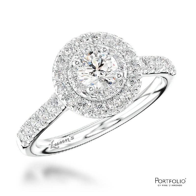 Cluster 0.30ct E SI1 Diamond Platinum Ring