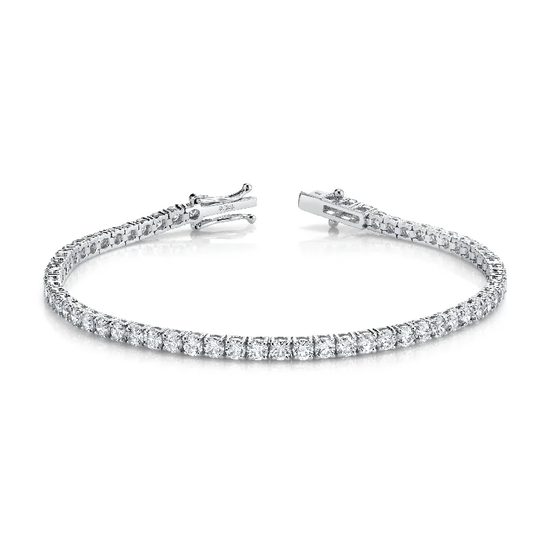 Norman Silverman Signature Tennis Bracelet in White Gold