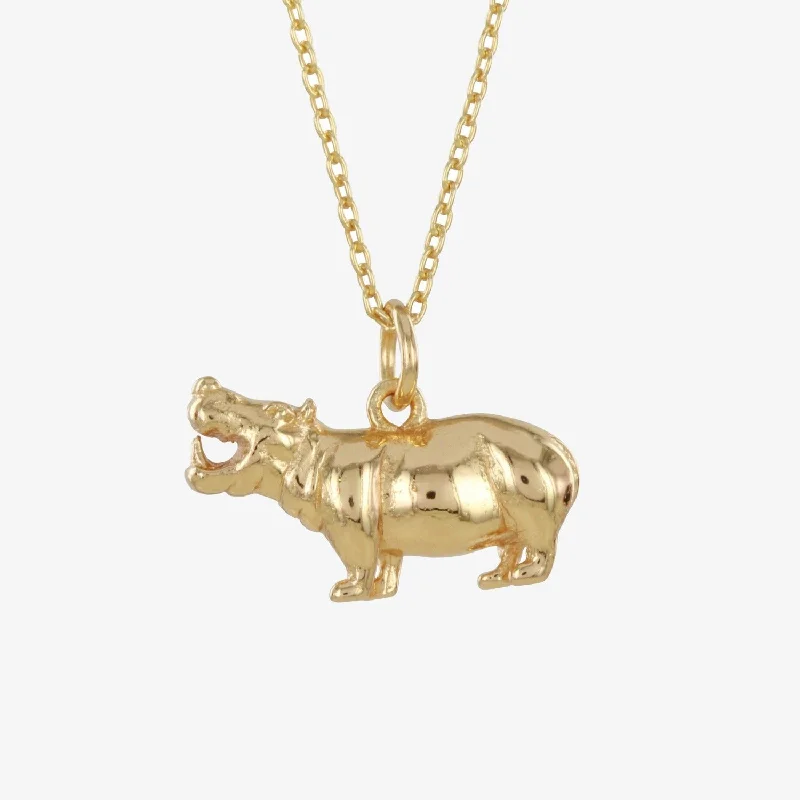 Sterling Silver Hippo Necklace