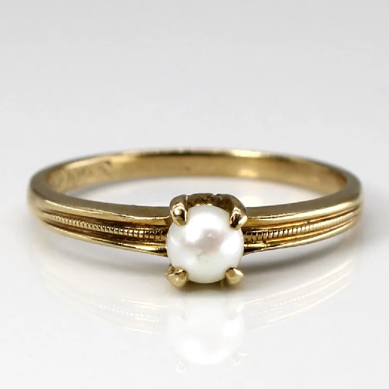 Prong Set Pearl Ring | SZ 5.5 |