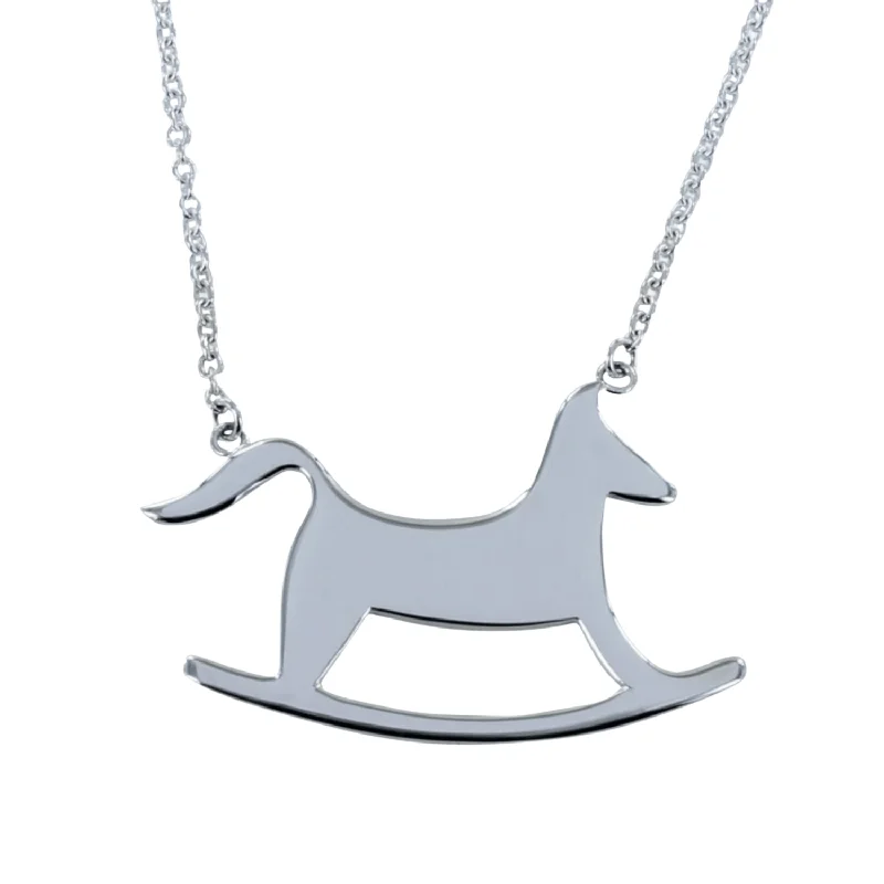 Sterling Silver Rocking Horse Necklace