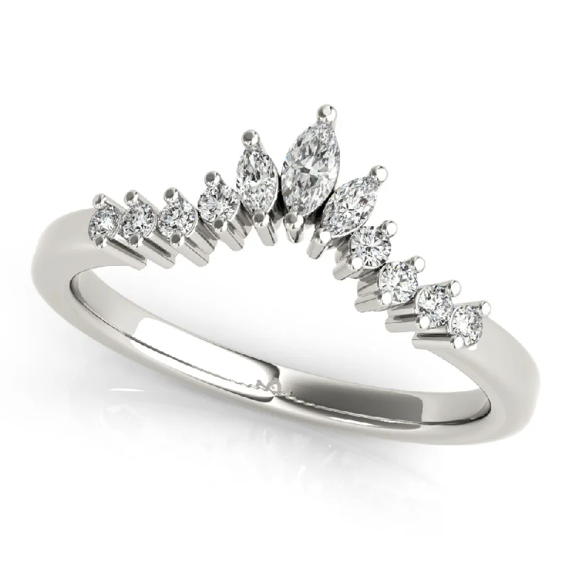 Milla Women's Diamond Chevron Wedding Ring