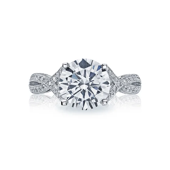 Tacori Platinum Diamond Semi-Mount Engagement Ring With Braided Mounting (Setting Only)