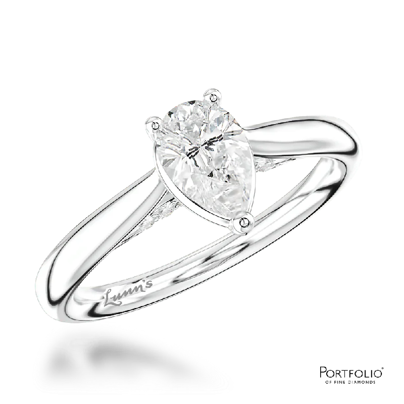 Solitaire 0.50ct F SI1 Diamond Platinum Ring