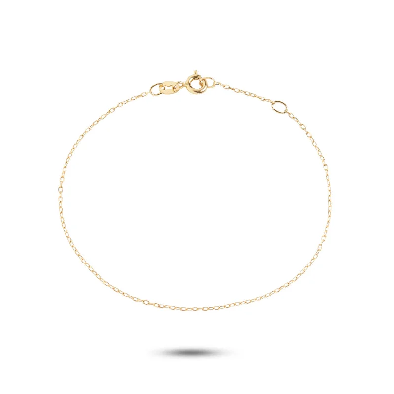 Chain Gang 9K Gold Simple Bracelet