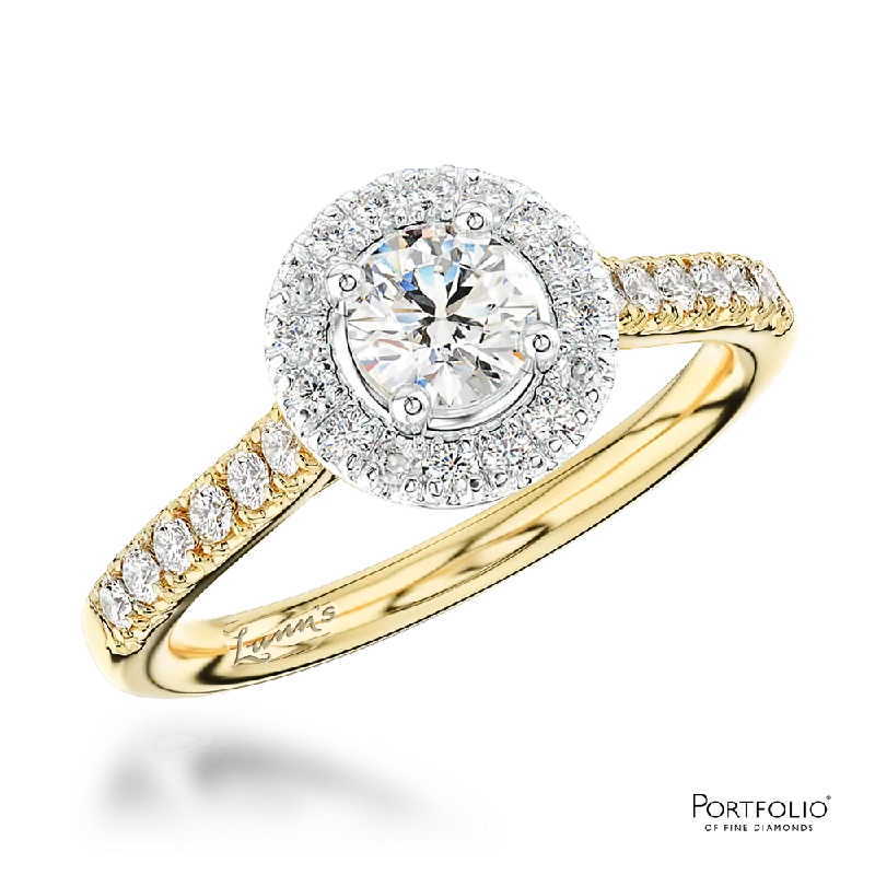 Cluster 0.40ct G VS2 Diamond Yellow Gold/Platinum Ring