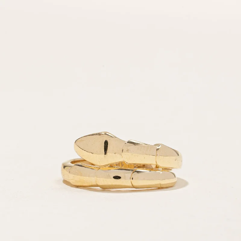 18k Yellow Gold Snake Ring | SZ 7 |