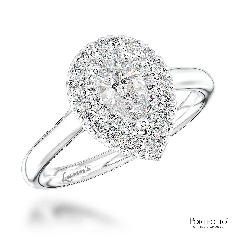 Cluster 0.71ct F SI1 Diamond Platinum Ring