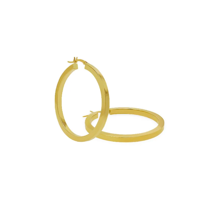 Lightweight 14K Gold Hoop Earrings