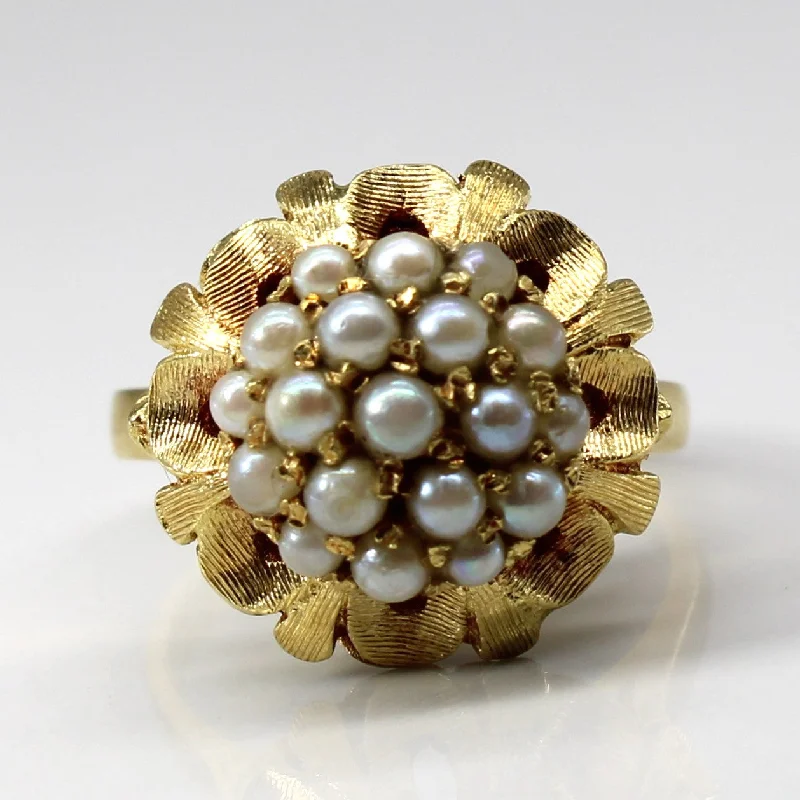 Cluster Set Pearl Ring | SZ 7.25 |