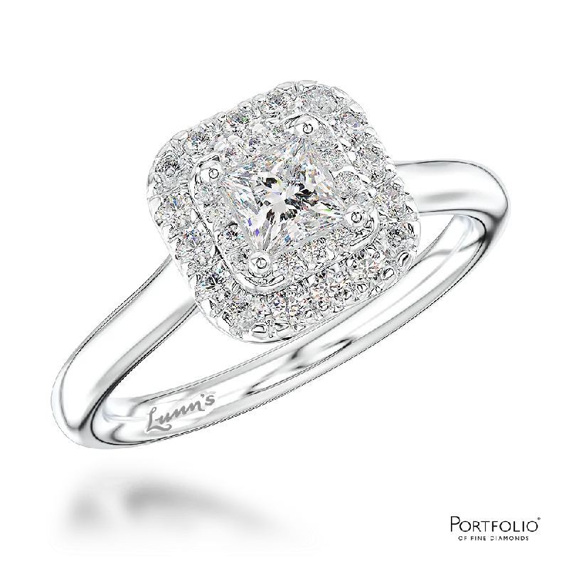 Cluster 0.30ct G VS2 Diamond Platinum Ring