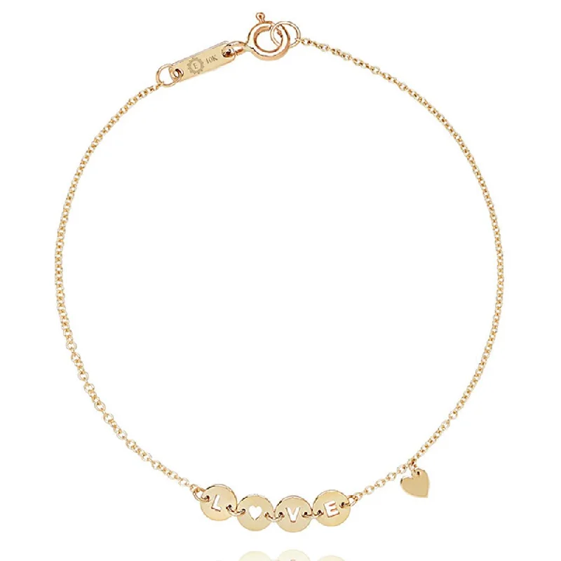 Love Disc Chain Bracelet Gold