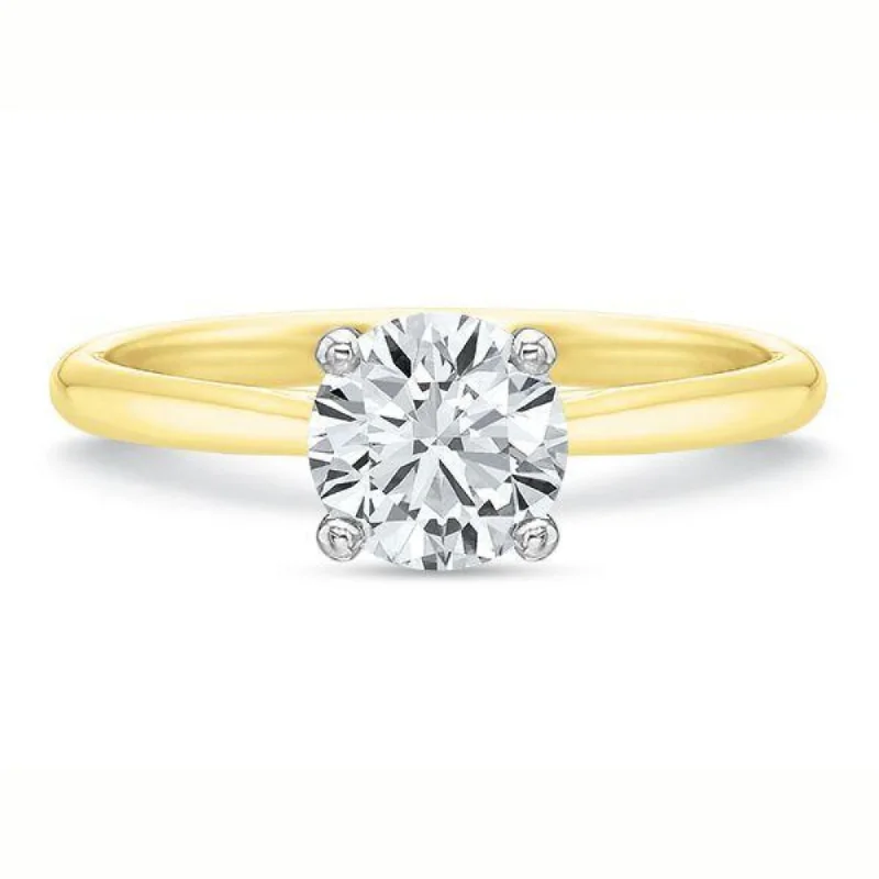 18K YELLOW GOLD NEW AIRE DIAMOND SOLITAIRE ENGAGEMENT RING MOUNTING 2.1MM (SETTING ONLY)