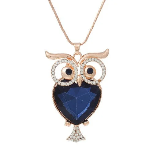 Owl Snake Chain Pendant and Necklace with Lobster Clasp Extender