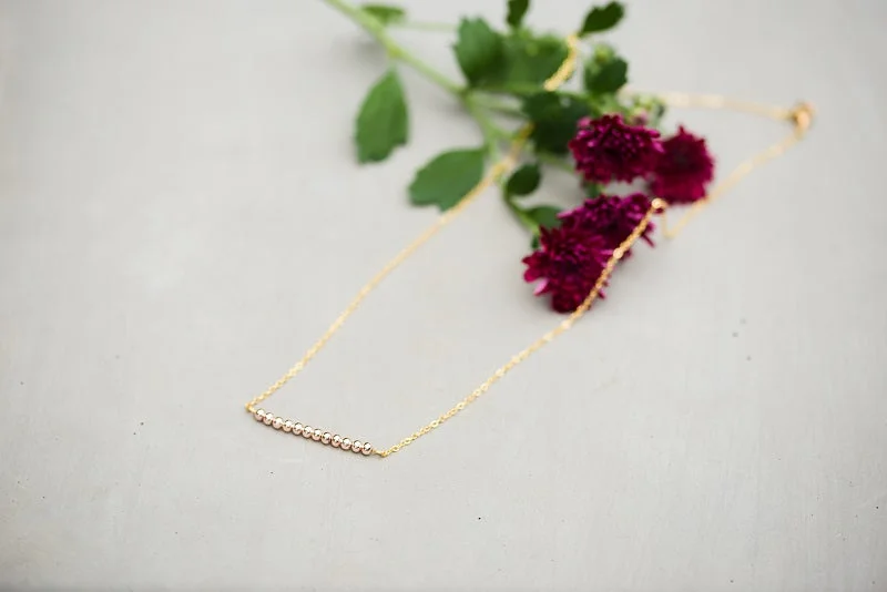 Rosalie Gold Bar Necklace