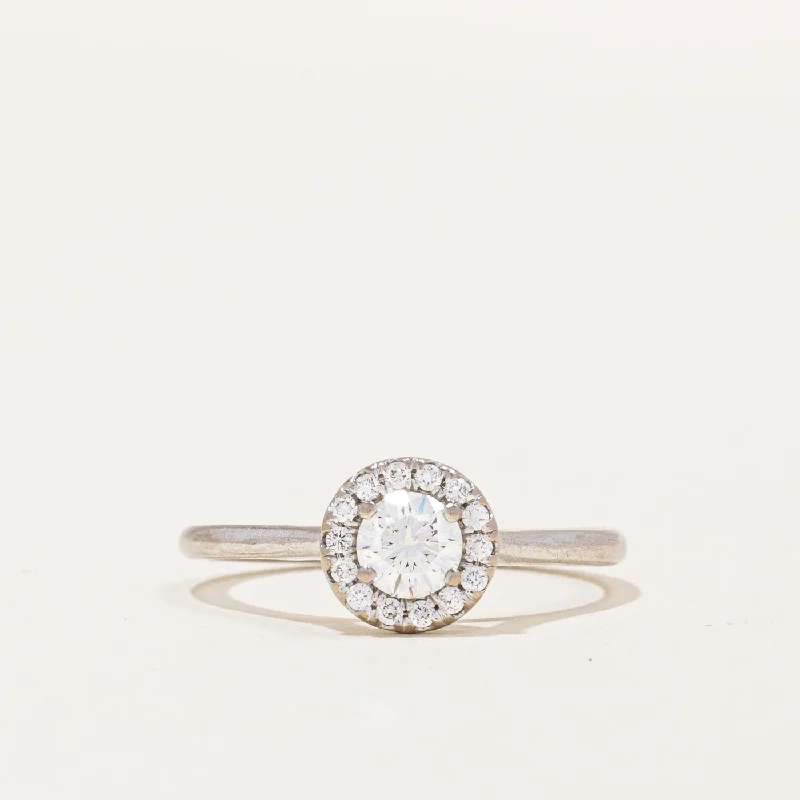 Diamond Halo Engagement Ring | 1.05ctw | SZ 6.75 |