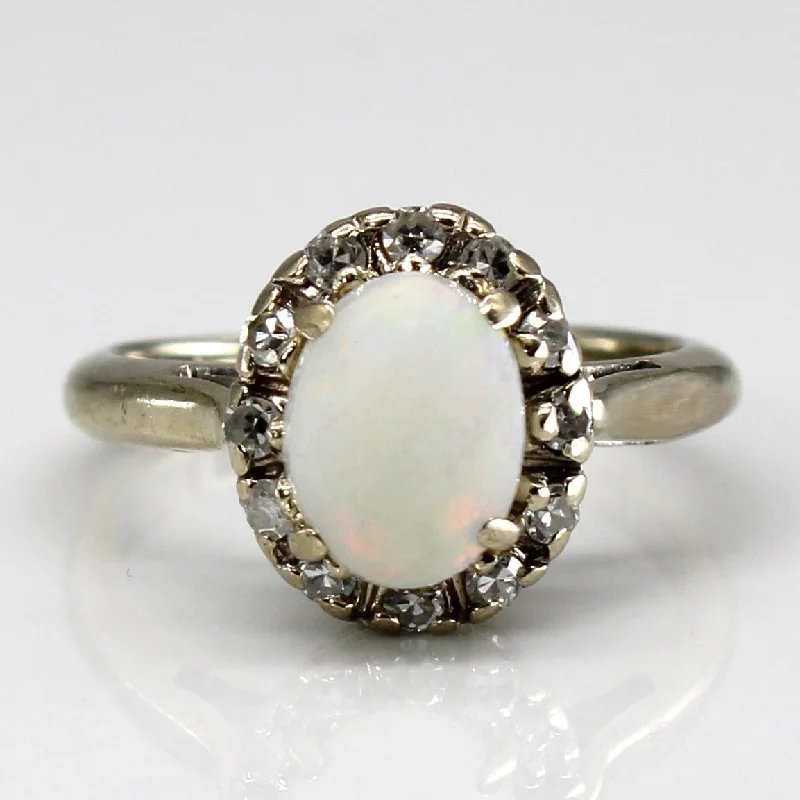 Opal & Diamond Cocktail Ring | 0.72ct | 0.12ctw | SZ 4.75 |