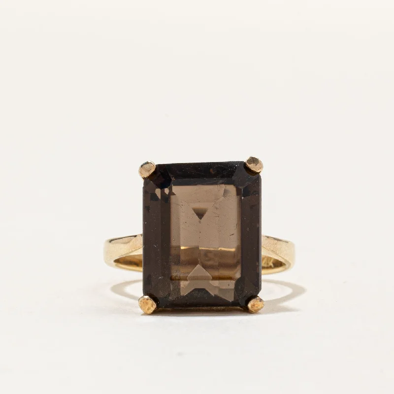 Smoky Quartz Cocktail Ring | 8.00ct | SZ 6.75 |