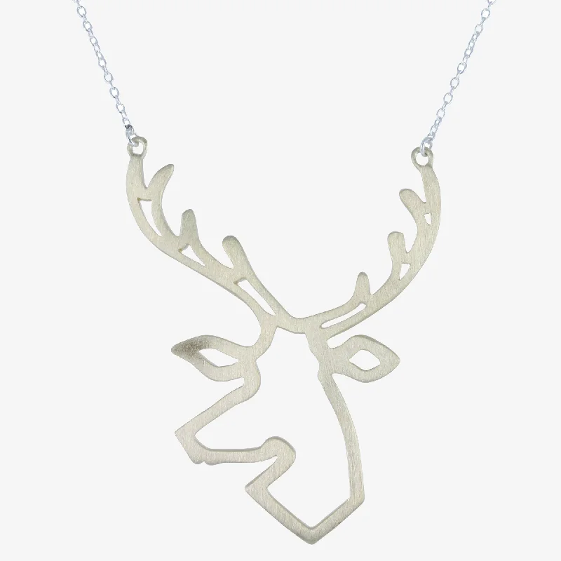 Large Golden Stag Necklace