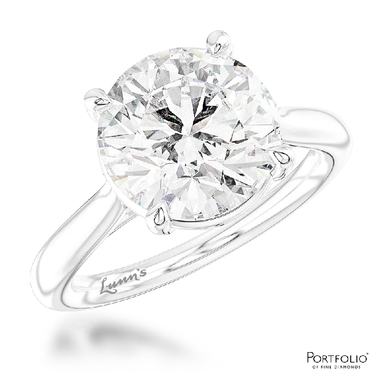 Solitaire 3.51ct G VS2 Diamond Platinum Ring