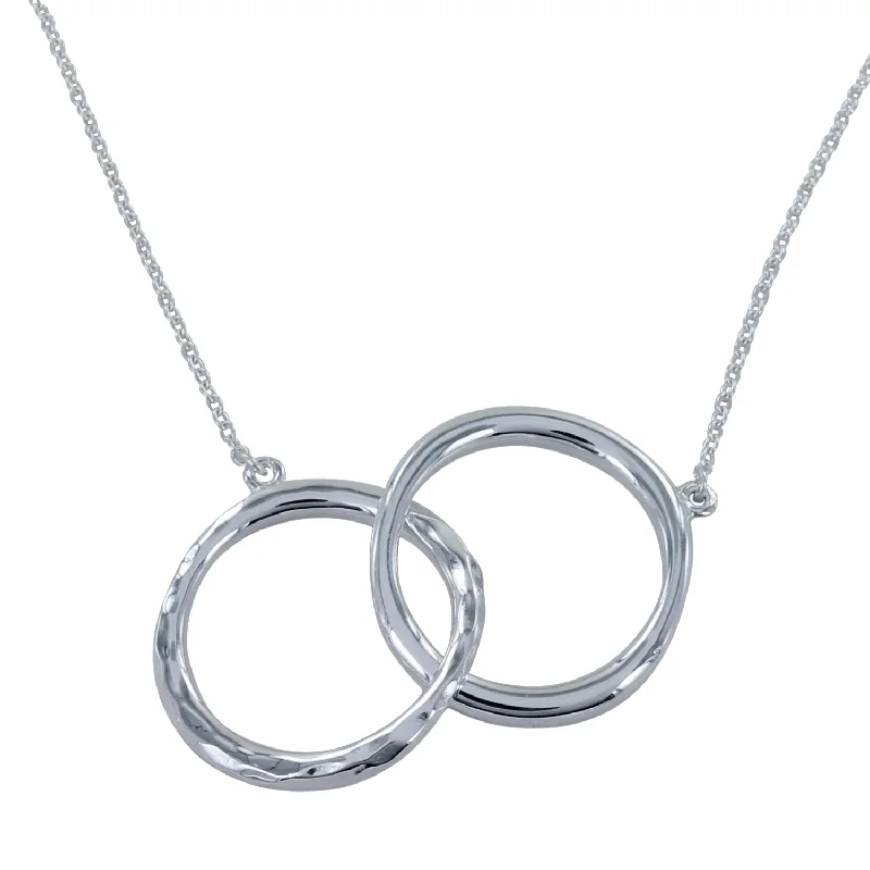 Twin Ring Sterling Silver Necklace