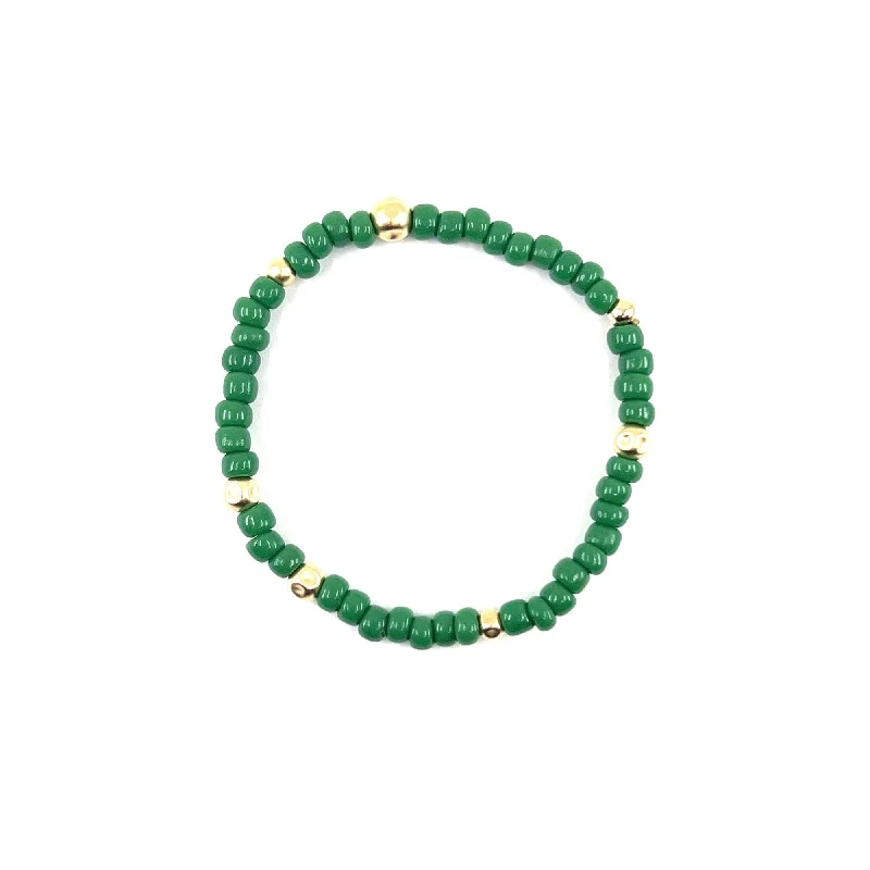 Ona Green 14K Goldfilled Bracelet w. Gemstones