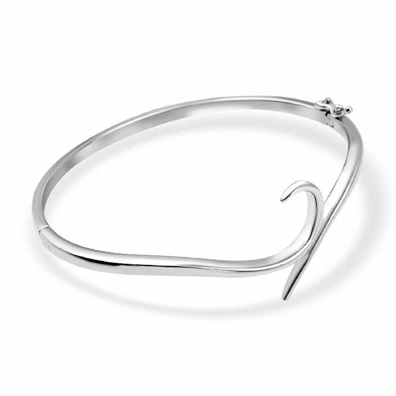 SnowDrop - Silver Bangle