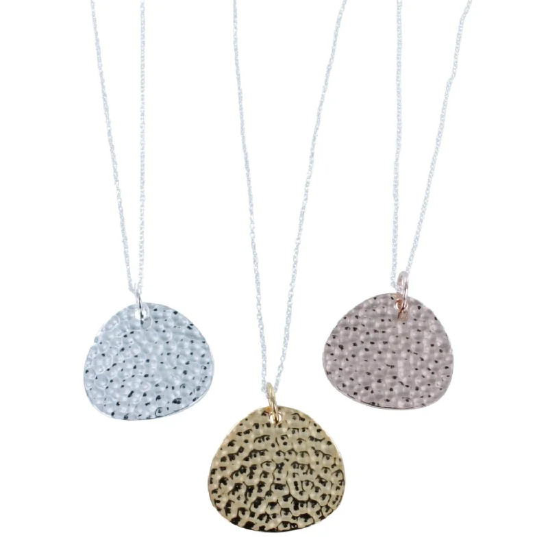 Lexi Necklace in Hammered Sterling Silver