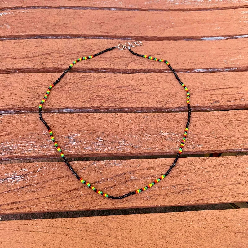 Rasta Roots Irie Coco Beads One Love Jamaica Reggae Africa Roots Necklace 18-20"