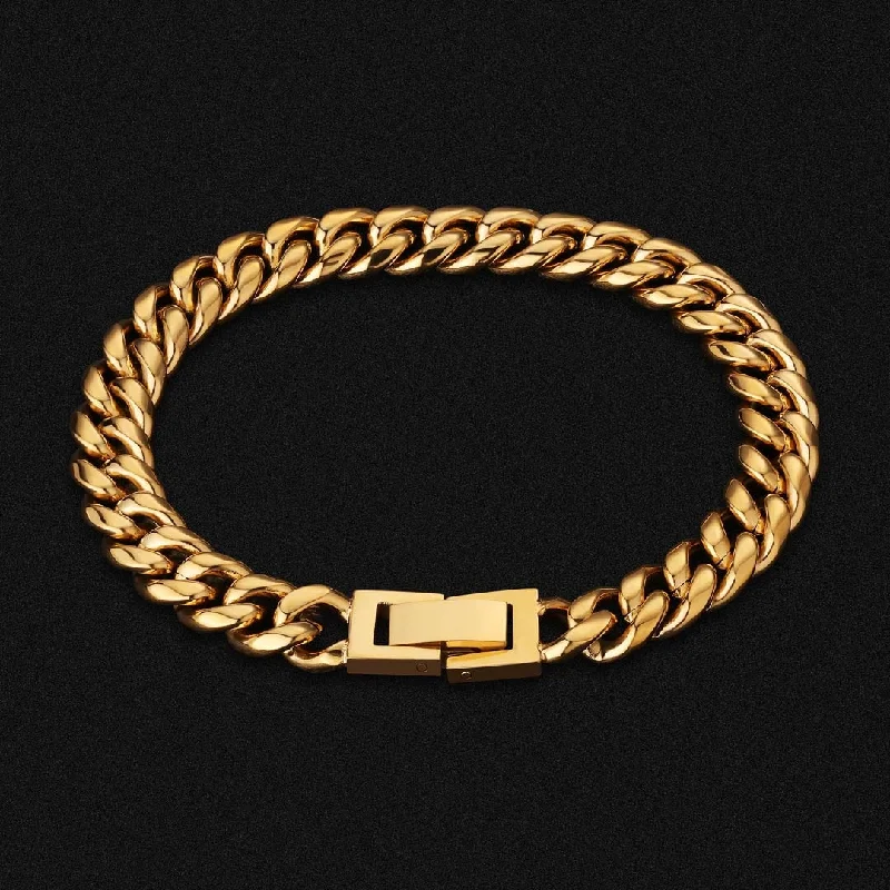 The Golden Age® - 8mm Miami Cuban Link Bracelet 18K Gold Plated