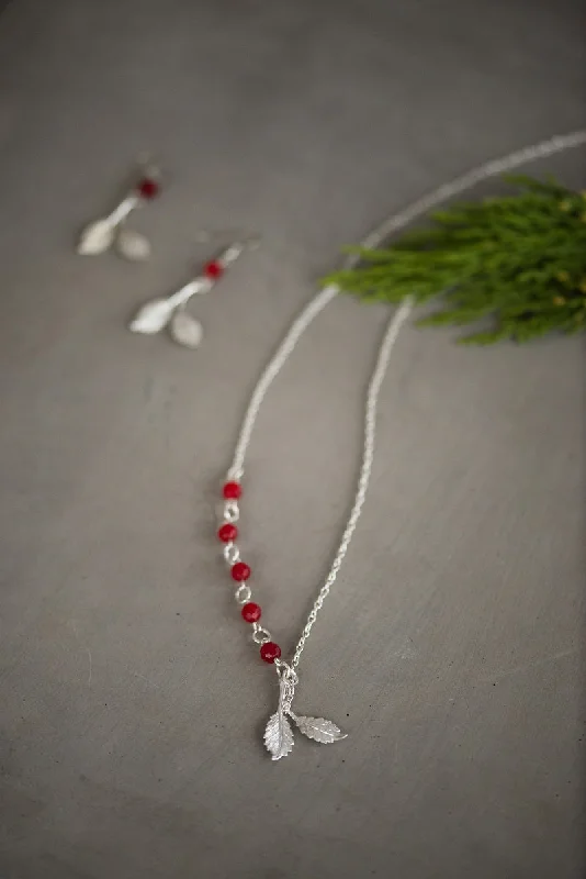 Red Leaf Necklace