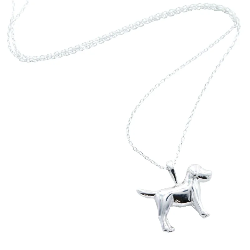 Sterling Silver 3D Dog Necklace